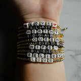 Beaded Adjustable Mantra Bracelets