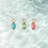 Gold Luminous Marquise Gem Charm | Waterproof Stainless Steel