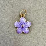 Purple Flower Charm