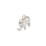 Transparent Silver Elephant Charm 