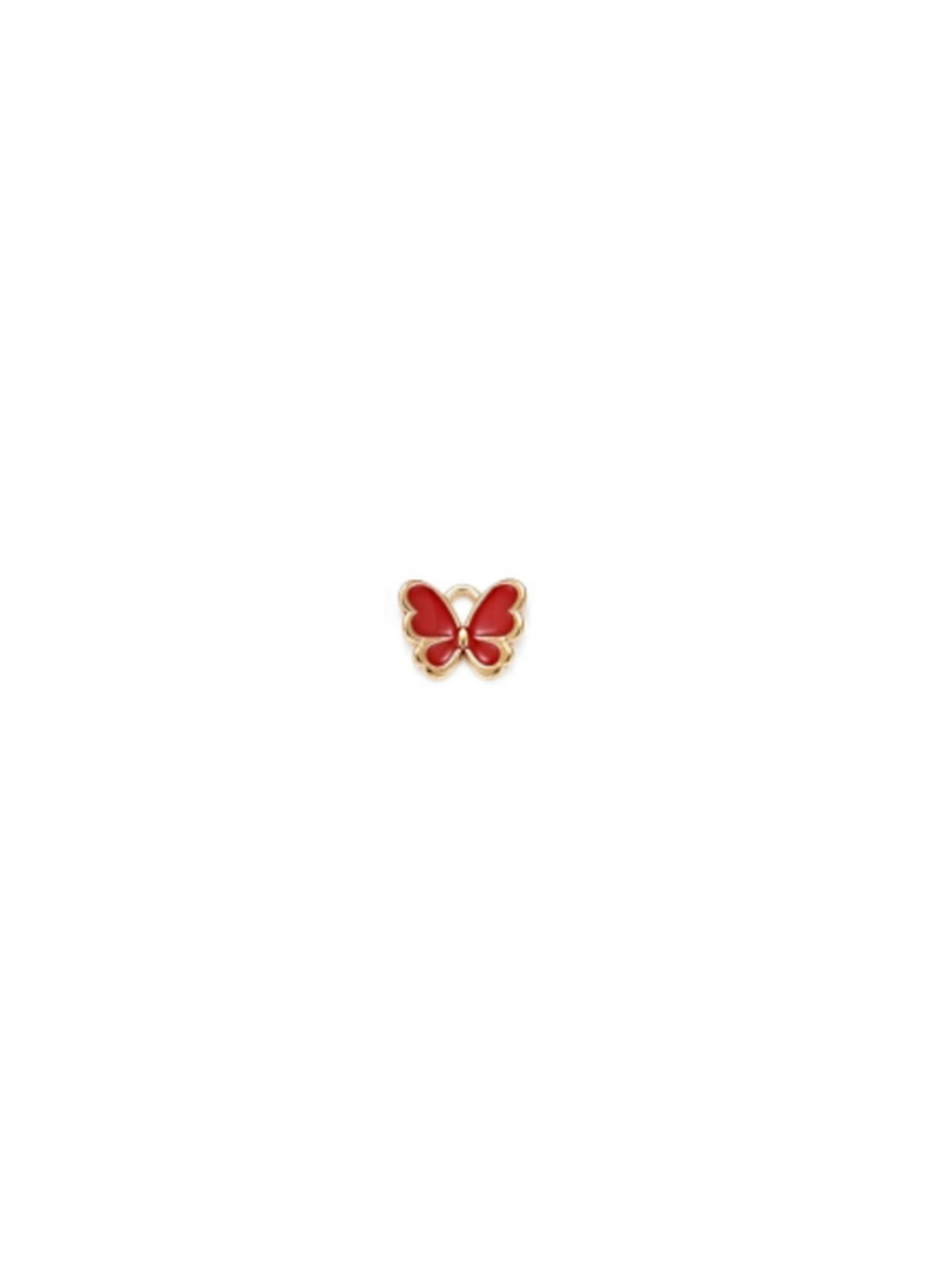 Red Dainty Butterfly Charm