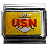 Italian Bracelet Charm  - US Navy
