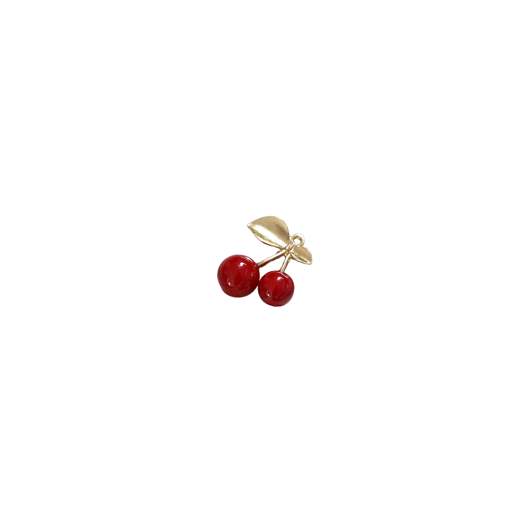 Front View of the Gold Cherry Bomb Charm