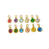 Gold Birthstones | Waterproof Stainless Steel Charms