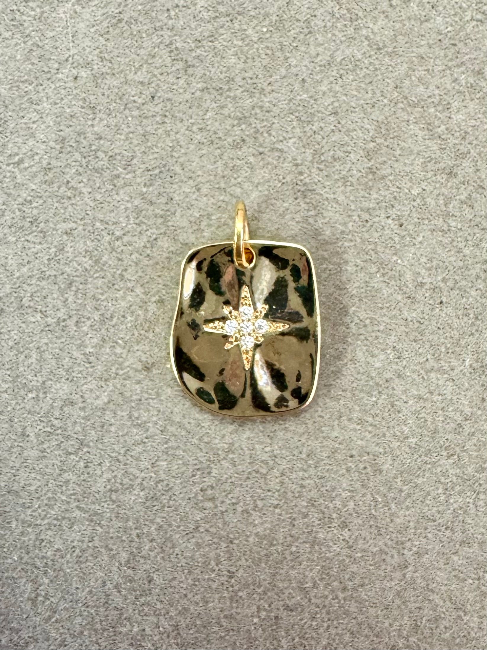 Gold Star Tag Charm