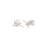Front & Back View of the Silver Dragonfly with Cubic Zirconia Charm