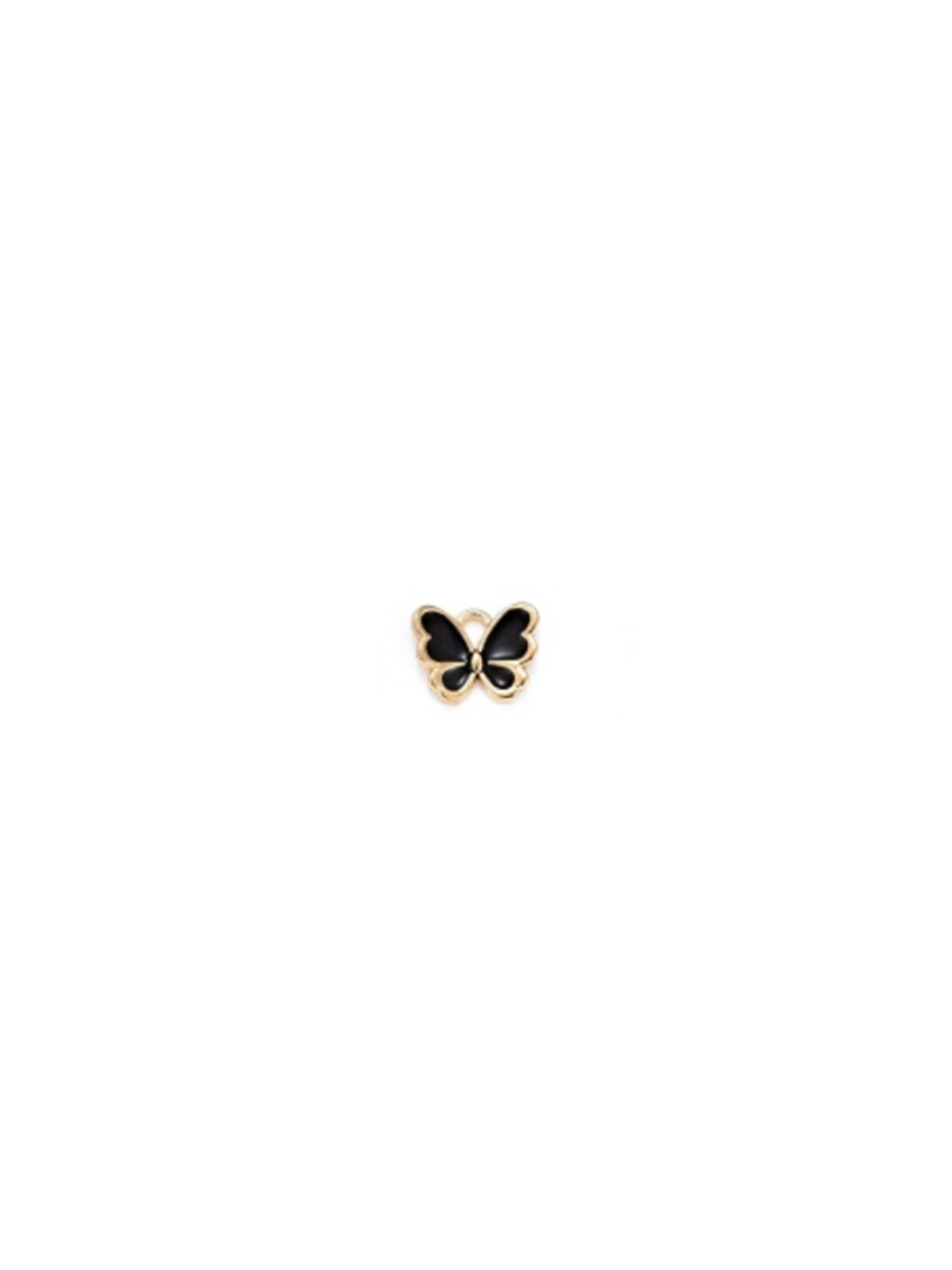 Black Dainty Butterfly Charm
