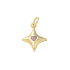 Front View of the Gold Gleaming Star Charm