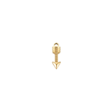 Gold Crystal Arrow Charm - Waterproof Stainless Steel