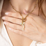18K Gold Stainless Steel Mama Charm Holder Necklace Gift Set