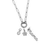 18K Gold Stainless Steel Mama Charm Holder Necklace Gift Set