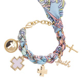 Louisa Scarf Charm Bracelet in Pastel Multi