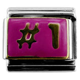 Italian Bracelet Charm - #1 Pink/gold