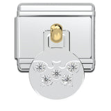 Italian Bracelet Dangle Charm - Rhinestone Butterfly (Clear)