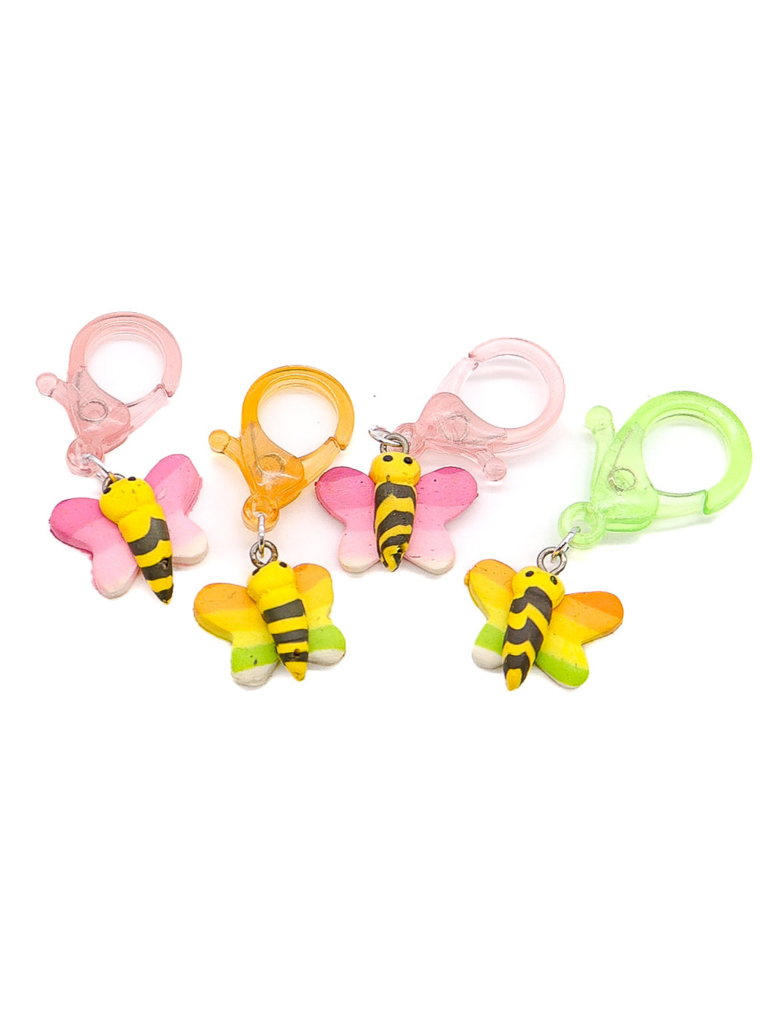 Front of four Busy Bee Lanyard Charm
