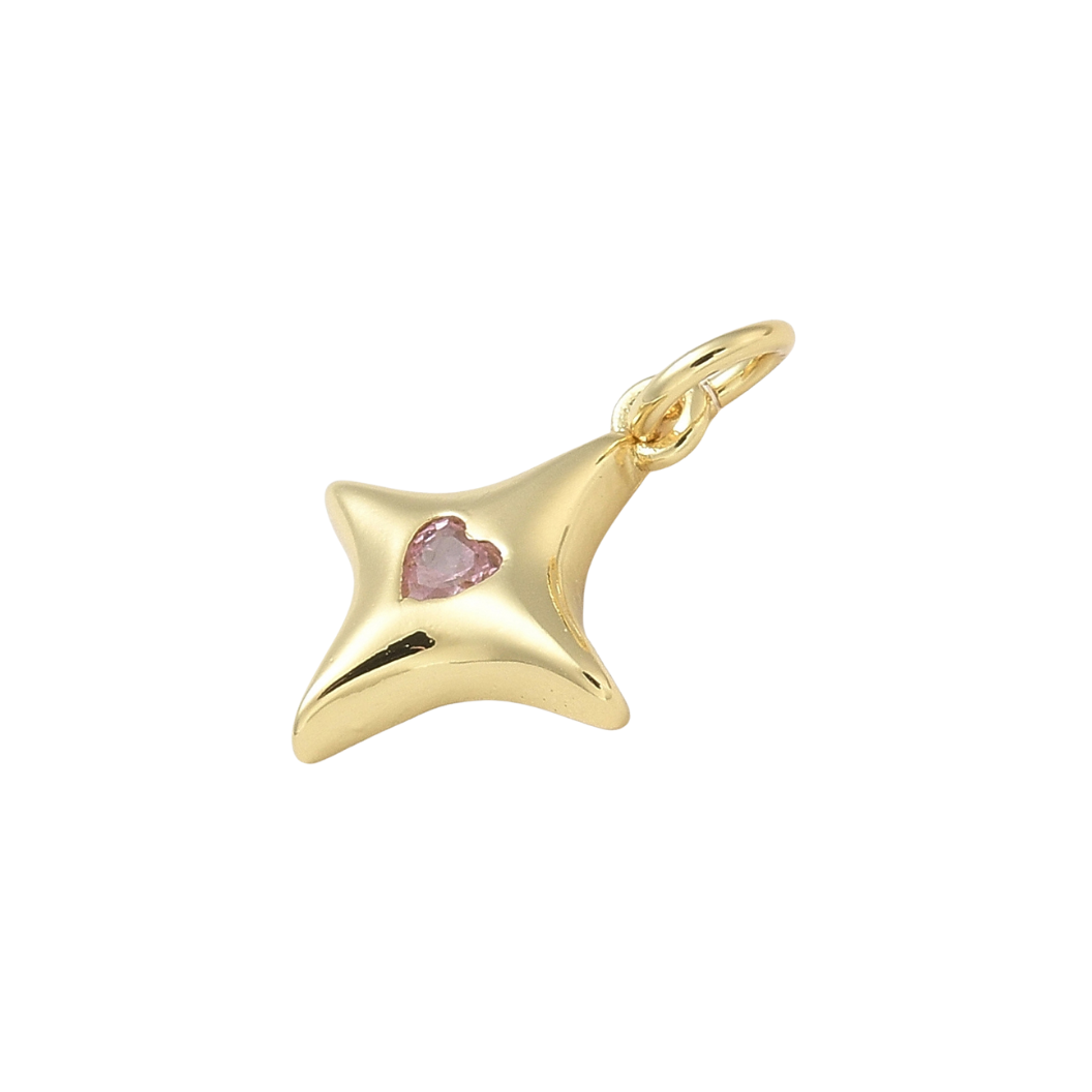 Side View of the Gold Gleaming Star Charm
