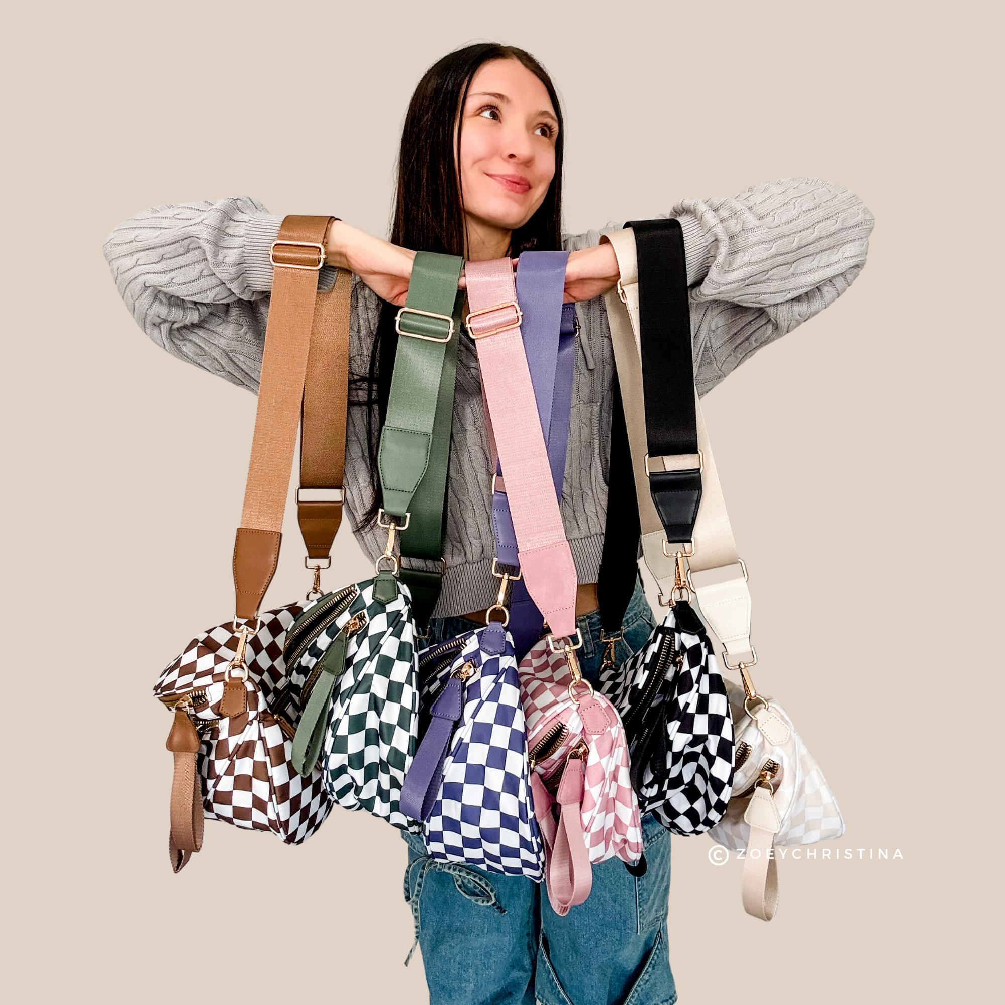 Crossbody Zipper Bag – 7 Colors, Removable Strap, Stylish