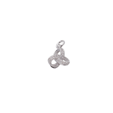 Silver Trinity Knot with Cubic Zirconia Charm