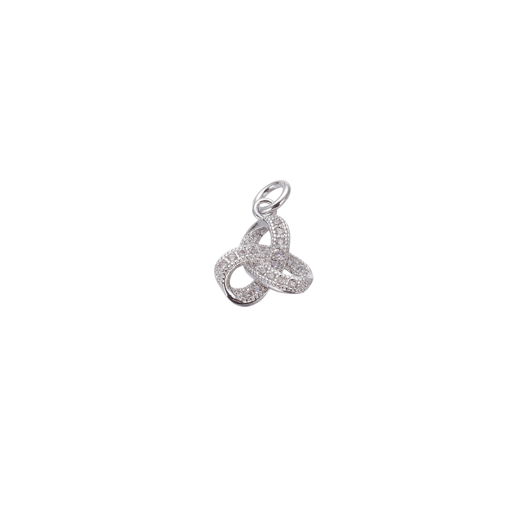 Silver Trinity Knot with Cubic Zirconia Charm