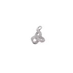Silver Trinity Knot with Cubic Zirconia Charm
