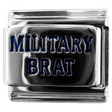 Italian Bracelet Charm - "MILITARY BRAT"