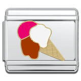 Italian Bracelet Charm - Ice Cream Cone