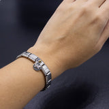 Italian Bracelet Dangle Charm - Rhinestone Butterfly (Clear)