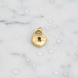 Gold Locked in Love Charm | Waterproof Stainless Steel