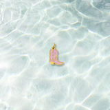 Gold Rose Cowboy Boot Charm | Waterproof Stainless Steel