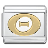 Italian Charm Bracelet Charms - Greek Alphabet Letter