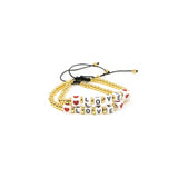 Beaded Adjustable Mantra Bracelets