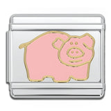 Italian Charm Bracelet Charms - Pig Links