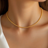 2MM | ANTI-TARNISH GOLD-FILLED CLASSIC BALL BEADED CHOKER/NECKLACE