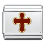 Italian Bracelet Charms - Red Cross Religious