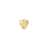 Gold Pearl Embrace Heart Charm | Waterproof Stainless Steel