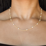 Pearl Chain Necklace - Threader Chain for Charms and Initials