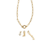 Gold Stainless Steel Cowboy Charm Holder Necklace Gift Set