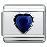 Italian Charm Bracelet Charms - Gemstone Heart Links
