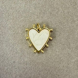Big White Heart Charm