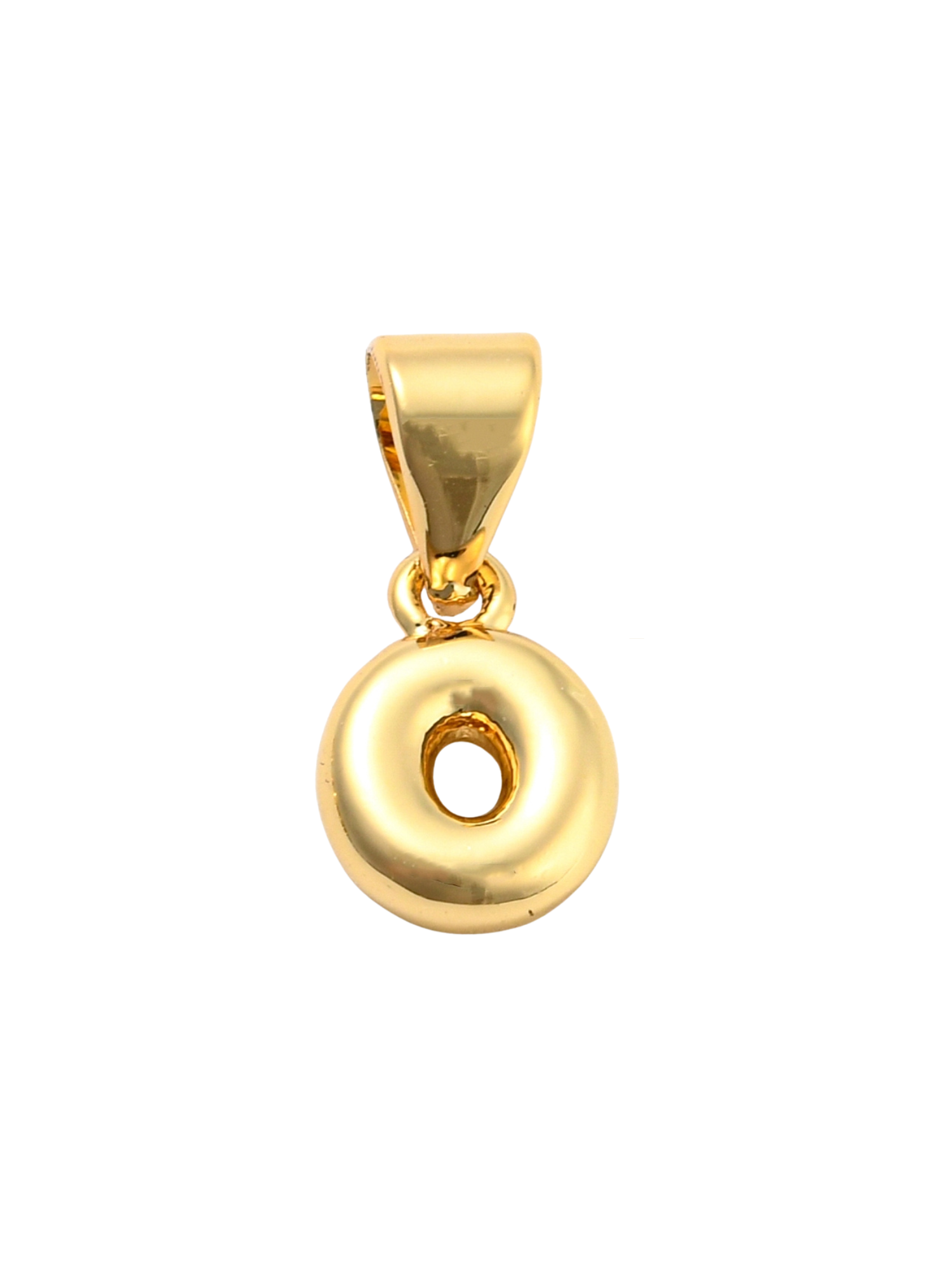 Gold Mini Bubble Initial Letter | Alphabet Charm | Letter O