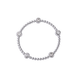 Front of the Silver Diamond Circle Charm