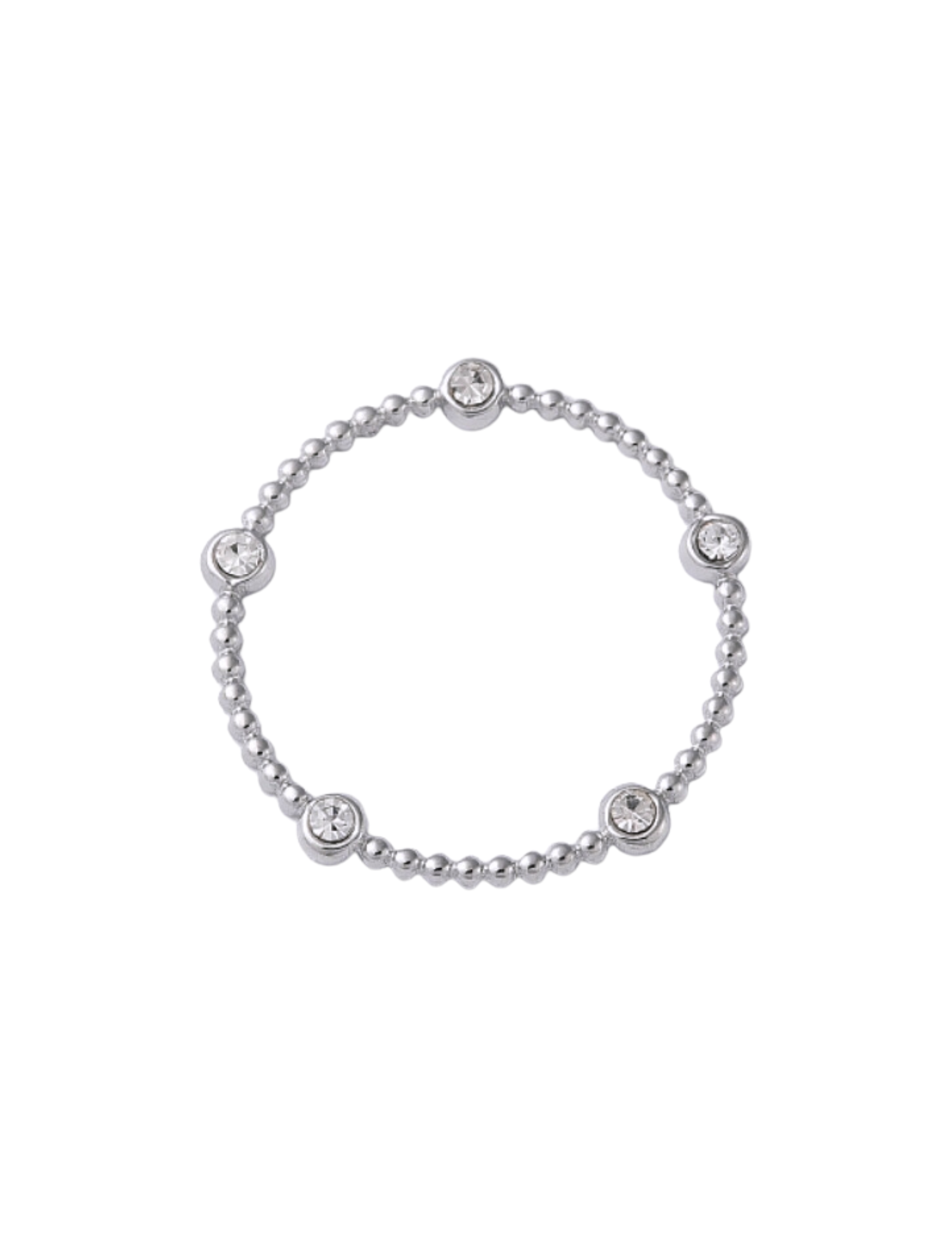 Front of the Silver Diamond Circle Charm