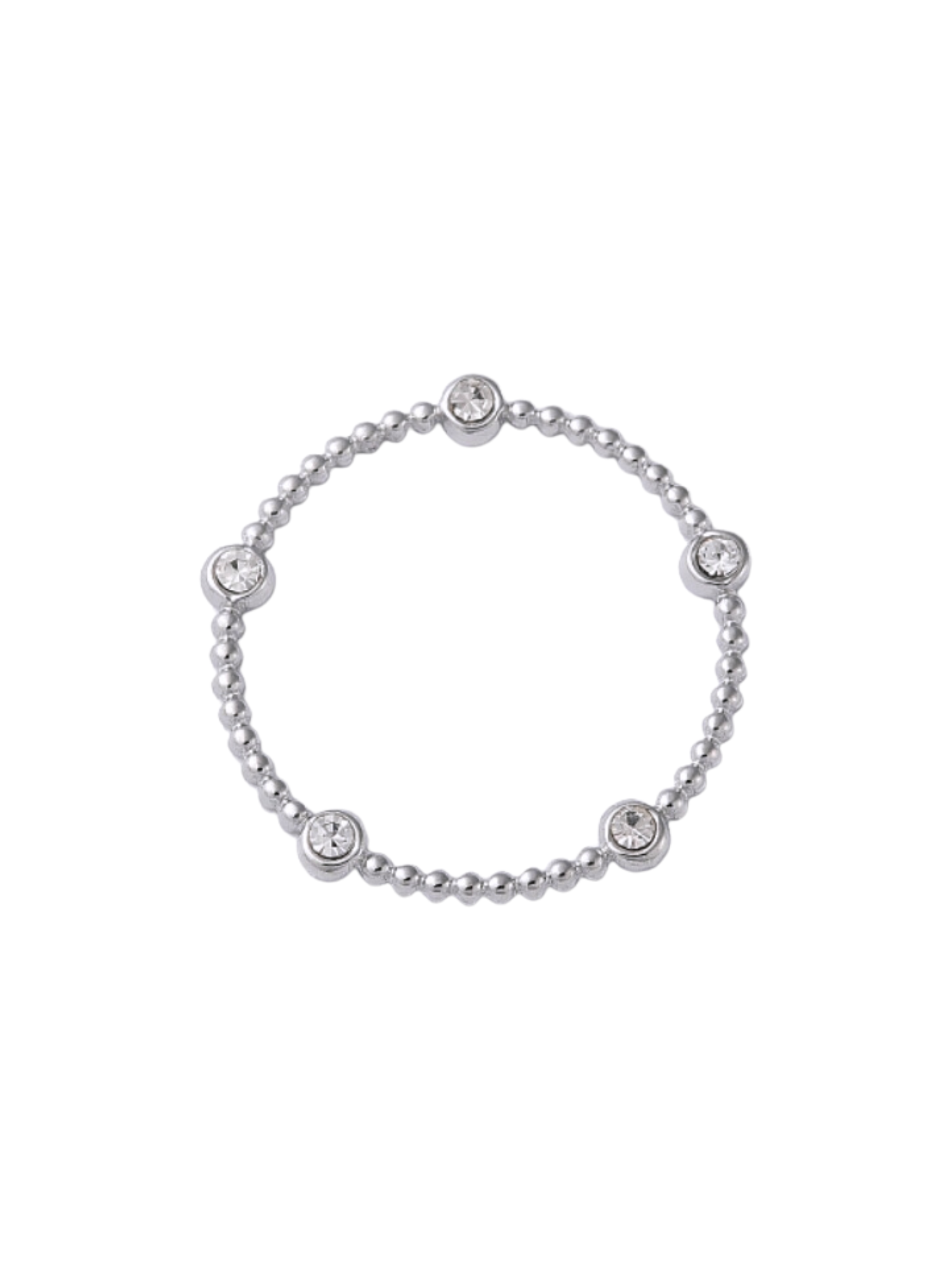 Front of the Silver Diamond Circle Charm