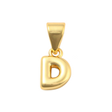 Gold Mini Bubble Initial Letter | Alphabet Charm | Letter D