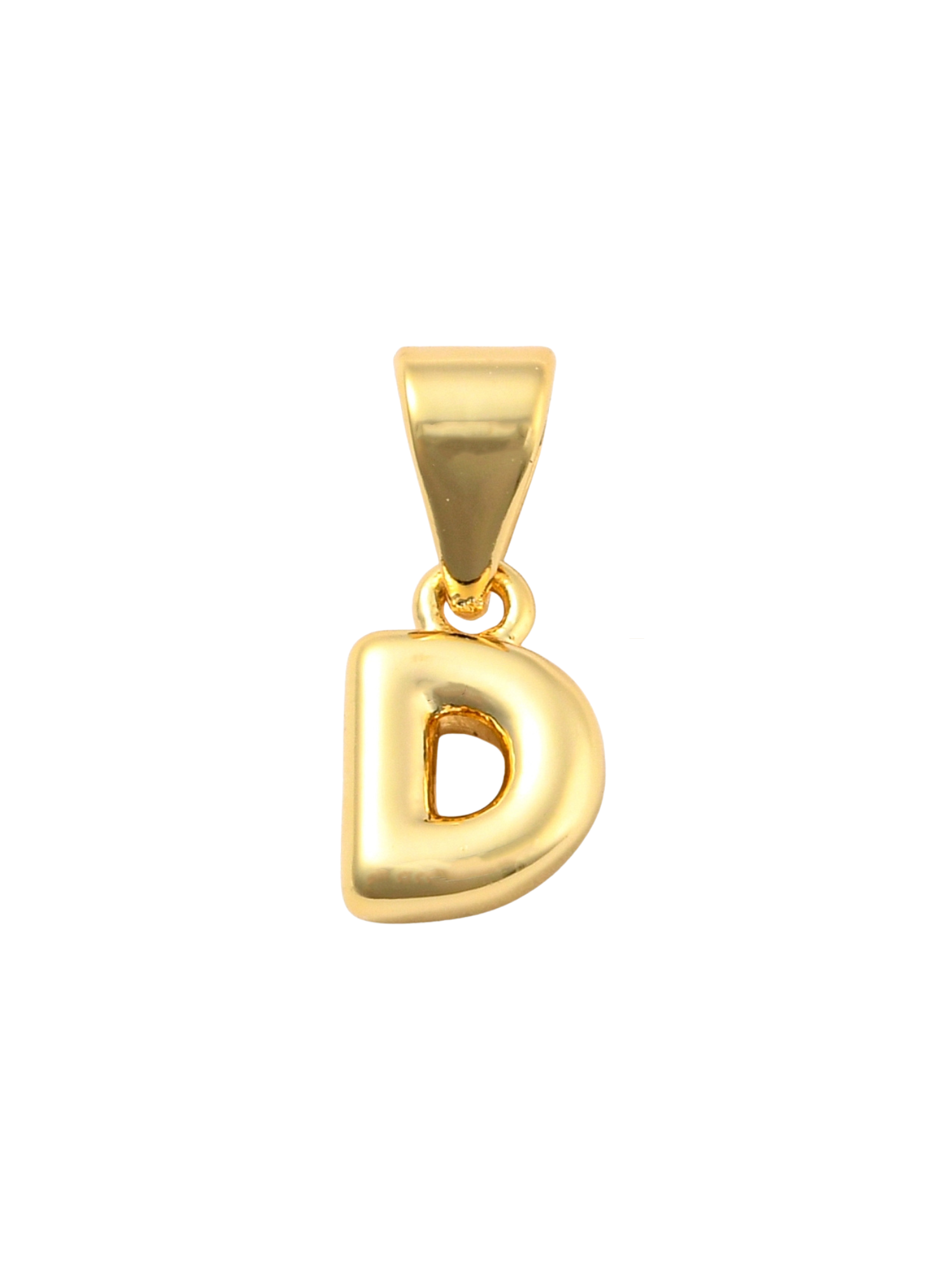 Gold Mini Bubble Initial Letter | Alphabet Charm | Letter D
