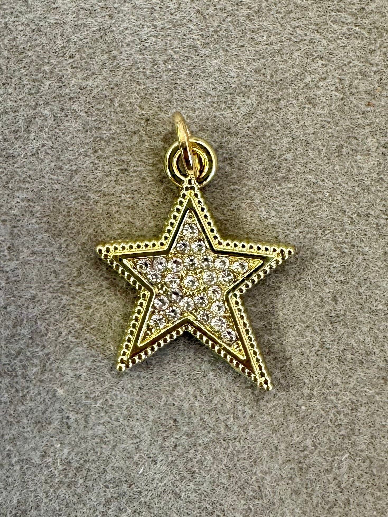 Gold Bling Star Charm