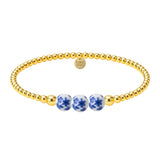 MAGNOLIA | GOLD FILLED BEADED BRACELET WITH PORCELAIN