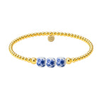 MAGNOLIA | GOLD FILLED BEADED BRACELET WITH PORCELAIN