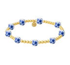 ORCHID | GOLD FILLED BEADED BRACELET WITH PORCELAIN