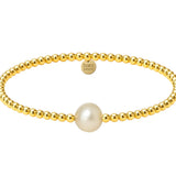 AUDREY | GOLD FILLED BEADED BRACELET WITH PEARL